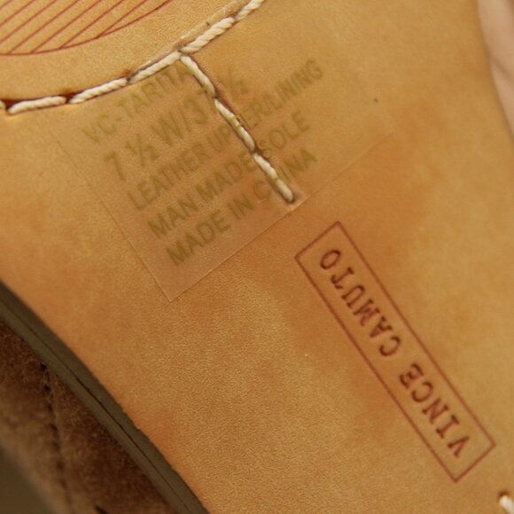 Vince Camuto Tarita Leather Cutout Open Toe Sandals Tan Women Size 7.5 Wide - Picture 12 of 16